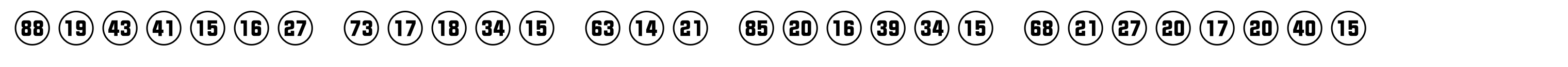 Numbers Style Two Circle Positive